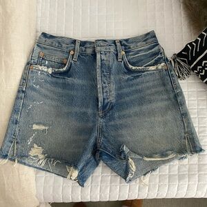 Agolde super high rise High-Waisted Jean Shorts